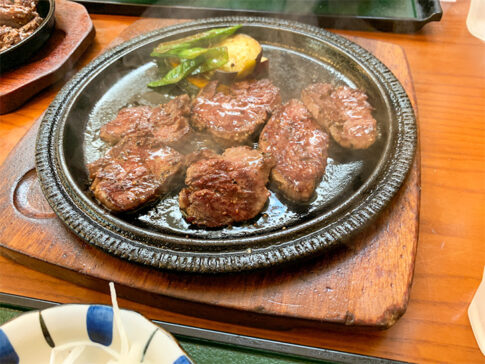 荒尾市上井手の膳。ランチのステーキ